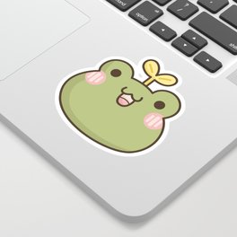 Cute Frog Head Sticker