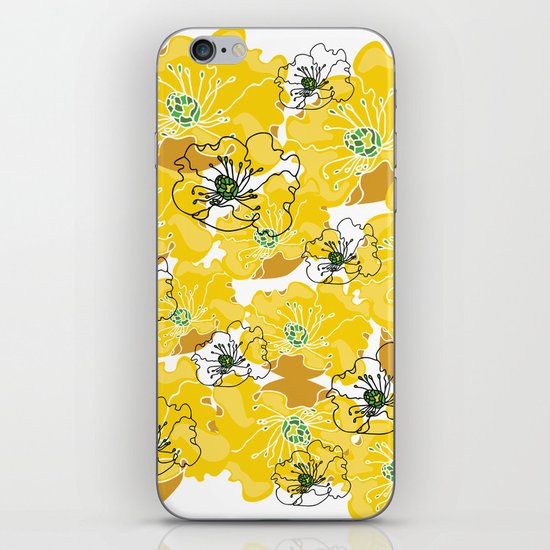 yellow marzipan flowers iPhone & iPod Skin
