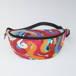 Blue Abstraction Composition Fanny Pack