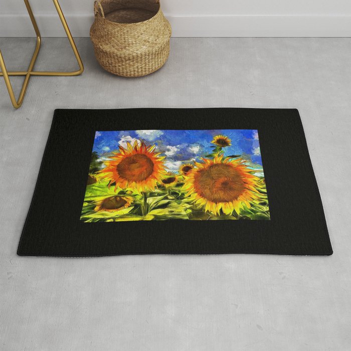 Sunflowers Vincent Van Gogh Rug