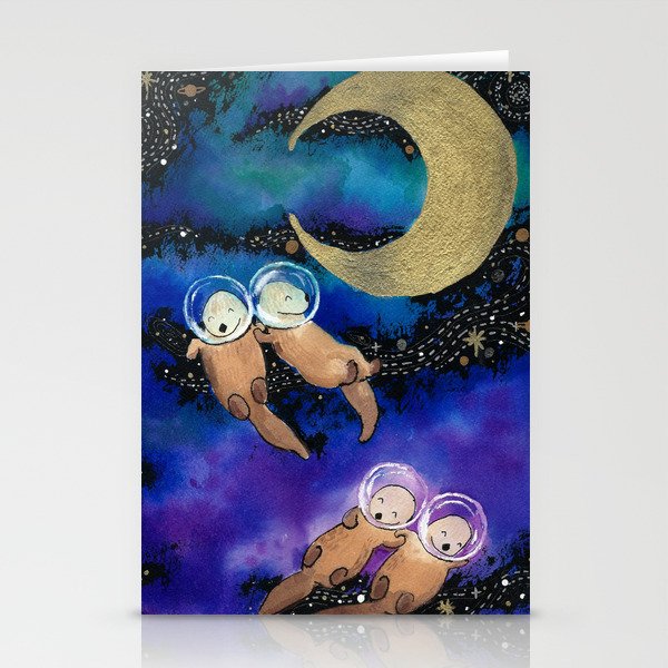 Otter Space Stationery Cards