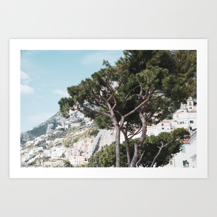 Bella Amalfi Pine Tree #1 #travel #wall #art #society6 Art Print