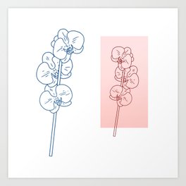 Minimalist Orchid Artwork Art Print