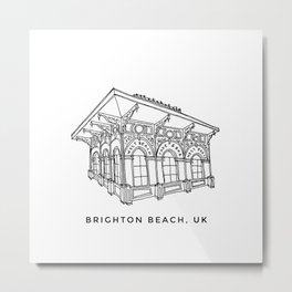 Brighton Beach, UK Metal Print