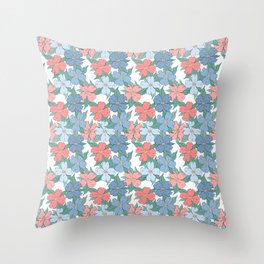 pastels on white dogwood symbolize rebirth and hope Throw Pillow