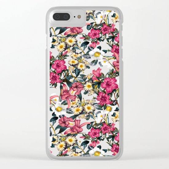 CLASSIC FLORAL PATTERN II Clear iPhone Case