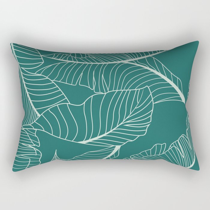 Home Palm Leaf pattern Rectangular Pillow