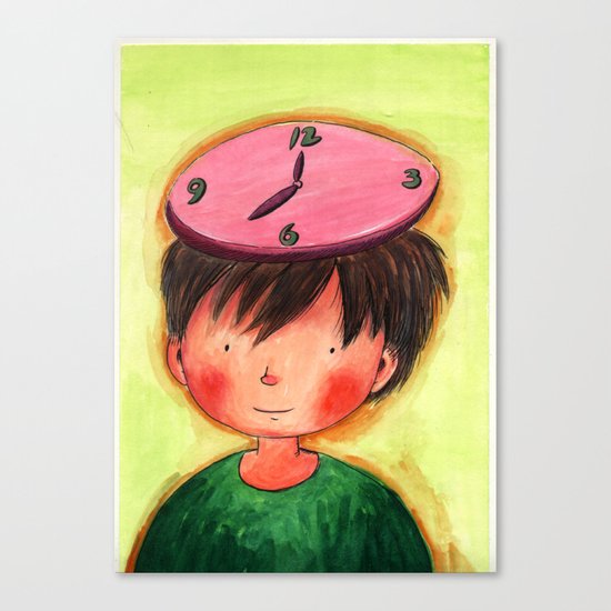 The Clock On My Head Canvas Print