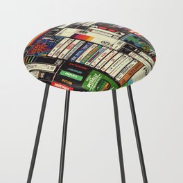 Cassettes, VHS & Video Games Counter Stool