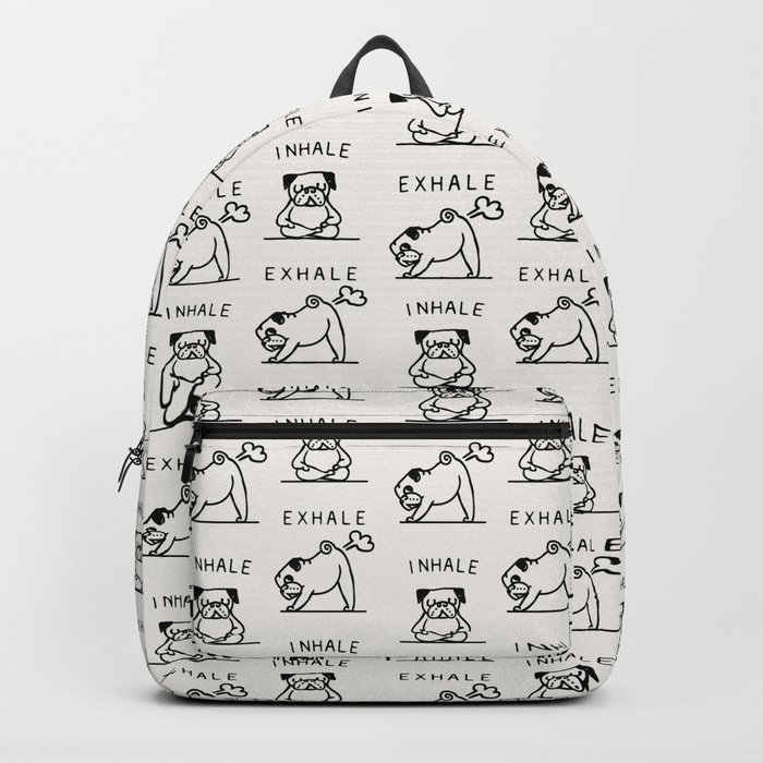 Inhale Exhale Pug Backpack