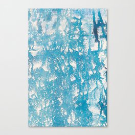 Old wall cerulean colour Canvas Print