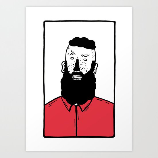 BearD Guy Art Print