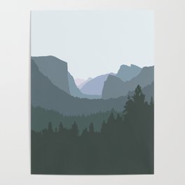 Yosemite National Park - Modern Layers Poster
