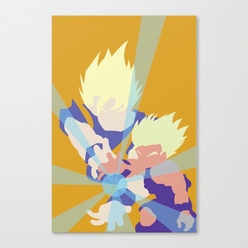 Dragonball Z Father Son Kamehameha Canvas Print By Derfgnay