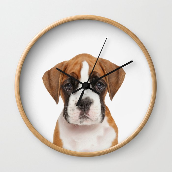 German Boxer Puppy Wall Clock