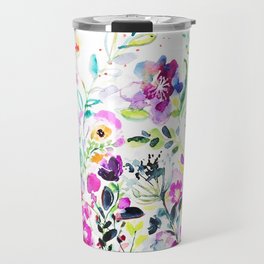 Watercolor floral Travel Mug