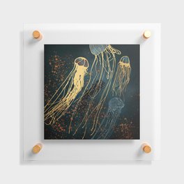 Metallic Jellyfish Floating Acrylic Print