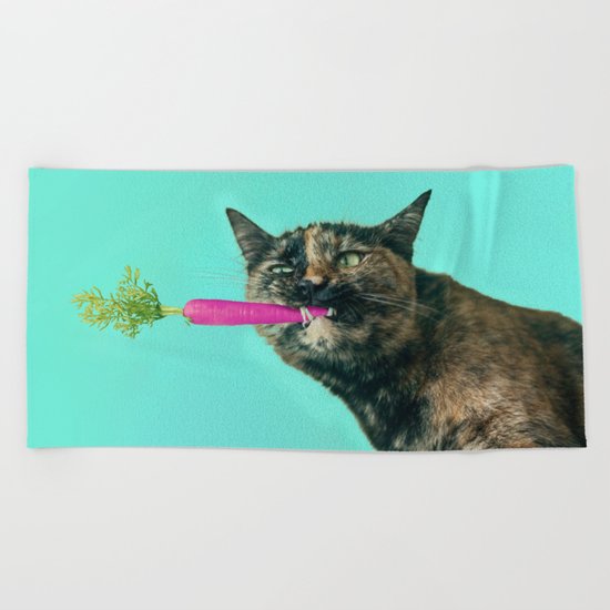 The Pink Carrot Beach Towel
