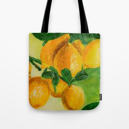 Ripe lemons on a branch Tote Bag
