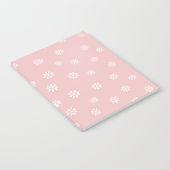 Retro Small Daisys-Baby Pink Notebook