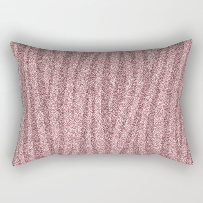 Pink Glitter Zebra Rectangular Pillow