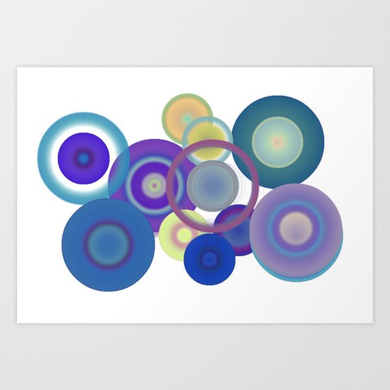 blue Art Print