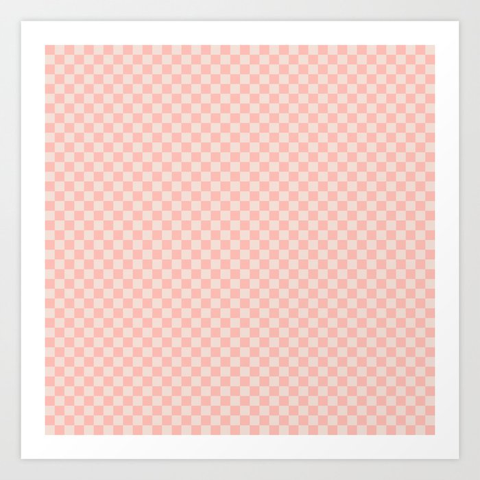 Check VII - Pink — Checkerboard Print Art Print