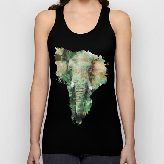 Watercolor Elephant Unisex Tank Top