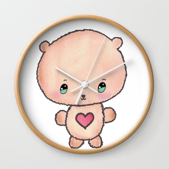 Cute Teddy Bear Wall Clock By Shelsy Society6 With a few variations, you can also create other cute animal clocks. society6