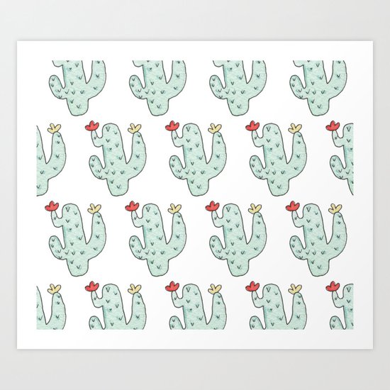 Cactus party print Art Print