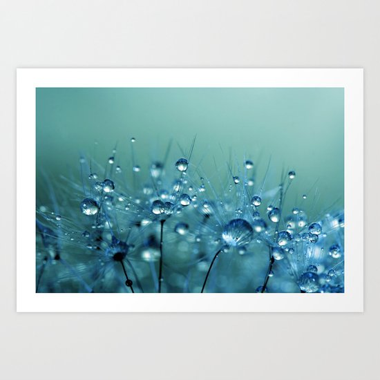 Blue Shower Art Print