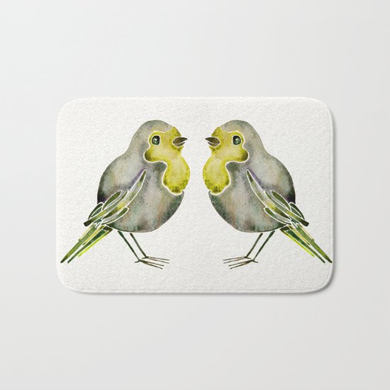 Little Yellow Birds Bath Mat