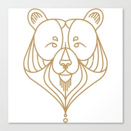 Gold Bear Two Canvas Print