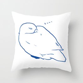 sleepy duck  Throw Pillow