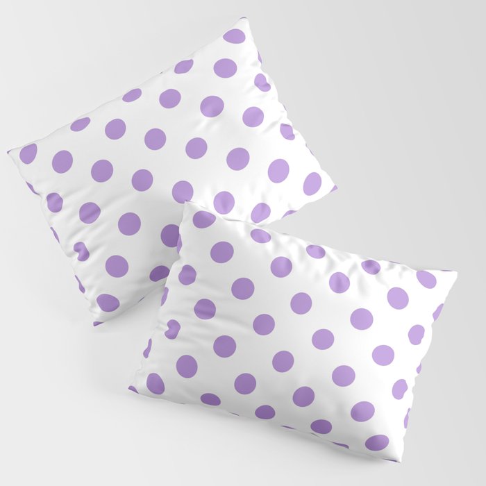 Polka Dots (Lavender & White Pattern) Pillow Sham