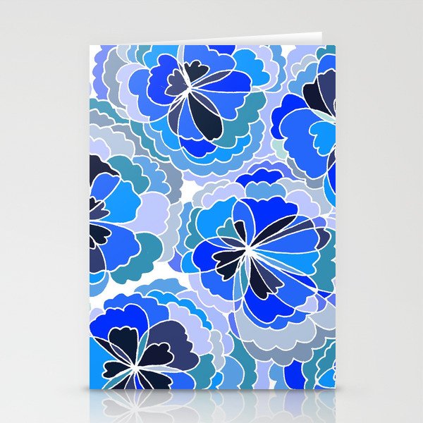 Floral Blue Stationery Cards