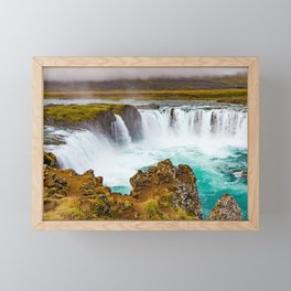 Godafoss waterfall, Iceland Framed Mini Art Print