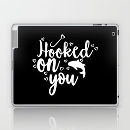 Hooked On You Couples Fishing Hobby Laptop Skin