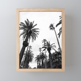Black and White Palm Trees Framed Mini Art Print