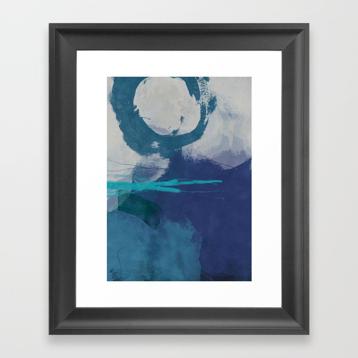 sea ocean abstract art 2021 3 Framed Art Print