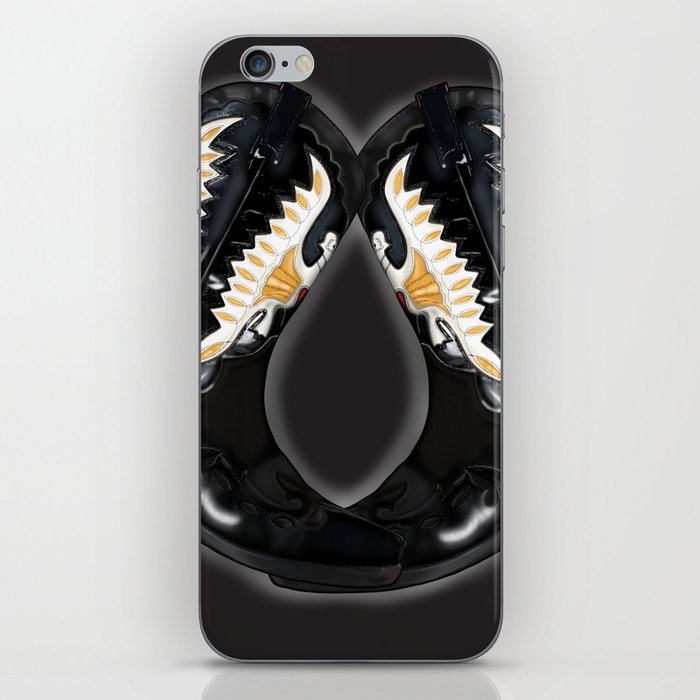Crocked Boots in gray iPhone Skin