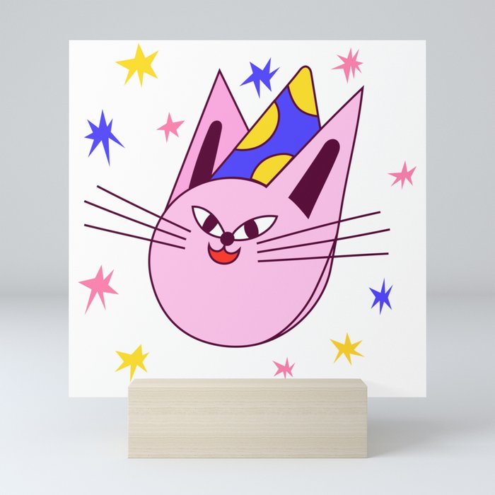Cat Party Mini Art Print