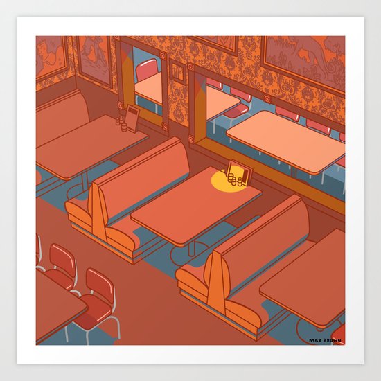 Dots Cafe, Portland Oregon Art Print