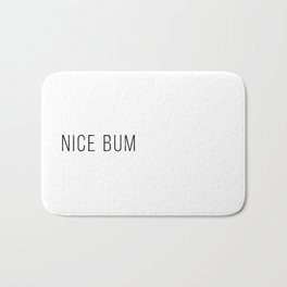 Nice Bum (White) Bath Mat