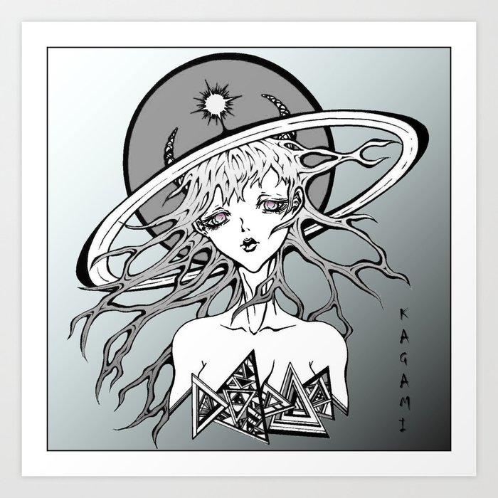 Demon Anime Girl Art Print By Kagami Society6