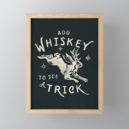 Add Whiskey To See A Trick Jackalope Design Framed Mini Art Print