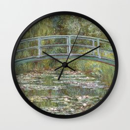 Water Lily Pond (Japanese Bridge) Wall Clock