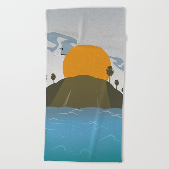 Tropic storm is coming Beach Towel