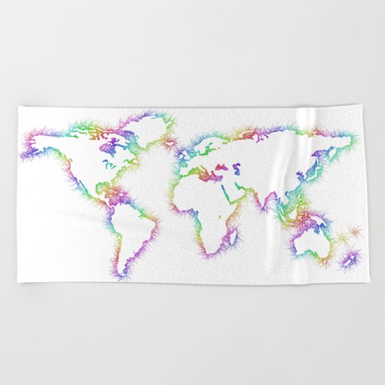 World map Beach Towel