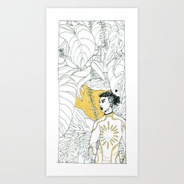 Not Enough Plants In Space Art Print | Drawing, Plants, Inktober, Scifi, Leaves 